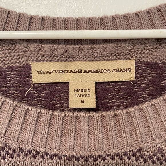 Vintage America Jeans Fair Isle Knit Sweater | Short Sleeve | Size S | Retro Y2K - Picture 3 of 5
